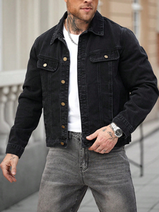 High Demanded Denim <b>Jackets</b> Durable Standard <b>Thickness</b> Polyester Men's <b>Jackets</b> With Full Custom Designs High - Product Image 5