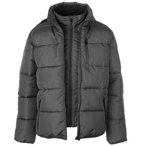 Chaqueta de Invierno para Hombre, Nueva, de Alta Calidad, Hecha a Medida, con Capucha, Diseño de Parches, Acolchada, con Cierre de Cremallera, Ligera - Product Image 1