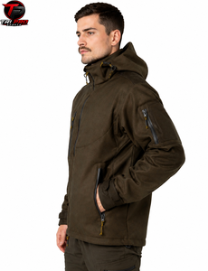 Veste Softshell à Capuche Imperméable pour Hommes TriPro Sports, Fermeture Éclair Intégrale, Multi-Poches, Performance pour la Chasse, la Randonnée et le Camping - Product Image 4