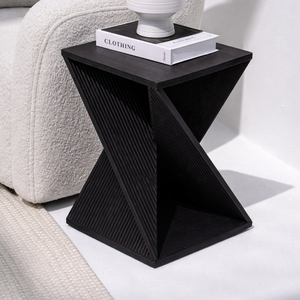 Table d'appoint rotative Vandana Sierra Pebble Black, design de mobilier d'appoint moderne et contemporain - Product Image 3