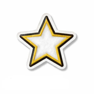 Custom Minimal Outline Embroidery Patch Custom Design Iron On Patch For Clothing Cap OEM ODM - Product Image 4