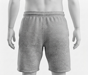 Shorts Bermuda en Coton Gris pour Homme, Couleur Unie, Décontracté, Taille Mi-Haute, Tricoté, Respirant, Coupe Classique - Product Image 2