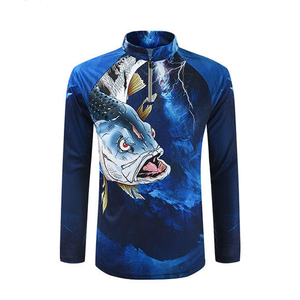 Camisas de Pesca Polo con Protección UV, Manga Larga, Bolsillo con Cremallera, Elásticas, con Logotipo Personalizado al por Mayor - Product Image 1
