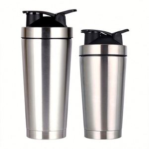 750ml Stainless Steel Water <b>Bottles</b> Fitness Cup Protein Gym <b>Shaker</b> Removable Stationary Mixer for Gym - Product Image 1