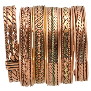 Brazalete Magnético de Cobre Royal Artisans - Terapia para Artritis Diseño Clásico Cristiano Unisex Certificado IGI - Product Image 1