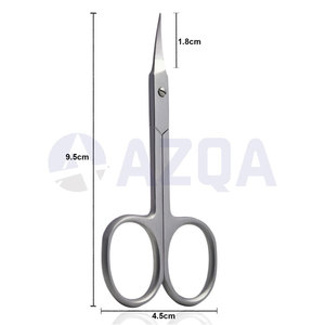 Ciseaux à cuticules en acier inoxydable avec lames courbées, bord de coupe fin pour manucure, pédicure et soin des ongles - Product Image 2