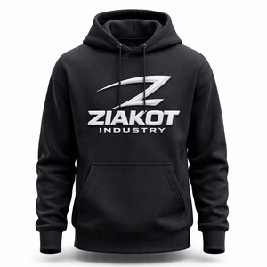 Sudadera con Capucha y Sudadera Oversize de Algodón Grueso para Hombre, de Alta Calidad, con Estampado Puff y Línea Negra, para Invierno - Product Image 1