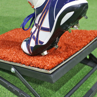 Equipo de entrenamiento de baseball, soporte oscilante con césped artificial