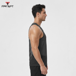 Custom Design <b>Mesh</b> Gym Tank <b>Top</b> High Quality Sleeveless Dry Fit Breathable Gym Basketball Training Stringer Tank <b>Top</b> - Product Image 3