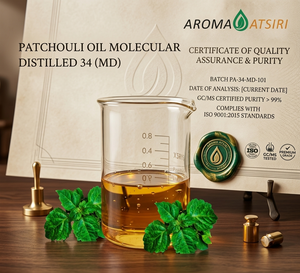 AROMAATSIRI Huile de Patchouli d'Indonésie Distillée Moléculairement 32 MD Huile Essentielle Pure Distillée à la Vapeur Boisé Terrestre - Product Image 1