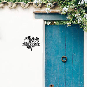 Decoración de Pared Moderna de Metal con Letras de Bienvenida para Entrada, Letrero Decorativo de Bienvenida para Colgar en la Pared, Decoración Rústica para Puerta de Casa - Product Image 4