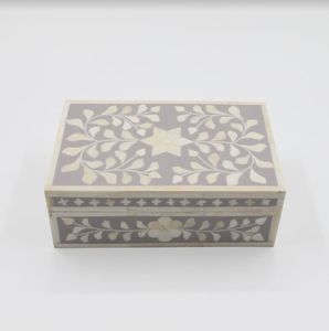 Leaf Design Bone Jewellery <b>Box</b> Luxury Resin Bone Decorative Storage <b>Box</b> Bone Inlay <b>Box</b> home at very competitive price - Product Image 3