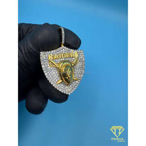 Pendentif de luxe hip-hop, accessoires sertis de pierres, style rappeur, finition polie haute brillance, bijoux - Product Image 3