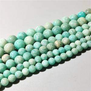 Perles en pierre d'amazonite naturelle de qualité supérieure, vente en gros, prix avantageux, perles en vrac pour bijoux femme - Product Image 2