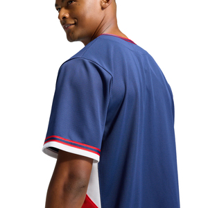 Maillot de baseball pour homme à manches courtes, boutonné sur le devant, color-block, en polyester, coupe classique, pour adulte, toutes saisons, respirant - Product Image 4