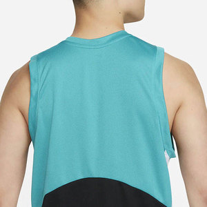 Débardeur pour homme en tissu de coton respirant sans manches, avec logo personnalisé, col rond - Product Image 3