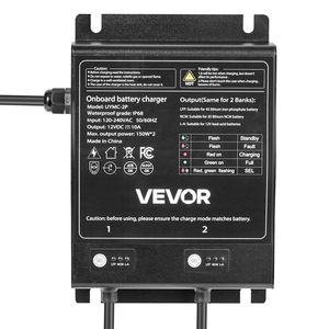 Caricabatterie Marino Intelligente a 2 Banchi 10A 12V IP68 Impermeabile per Batterie agli Ioni di Litio - Product Image 1