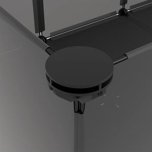 Jaula para Mascotas con Paneles de Plástico PP Negro y Estructura de Acero - Product Image 5