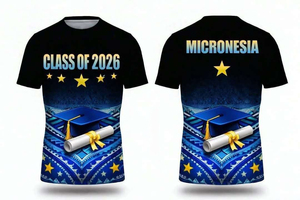 Camiseta Personalizada al por Mayor, Camisetas Estampadas para Hombre, Camiseta de Manga Corta con Cuello Redondo de Alta Calidad, Diseño Moderno de Micronesia - Product Image 3
