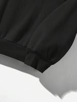 Sweat-shirt à capuche d'hiver en coton 100% noir avec logo sur le devant, pull décontracté pour homme, streetwear Halloween