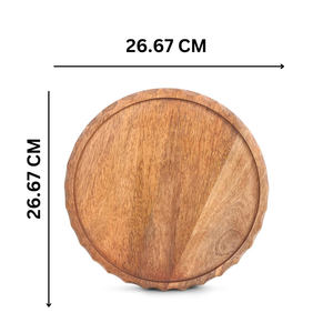 Bandeja de servicio de madera de mango hecha a mano de primera calidad, apta para lavavajillas para cocina, comedor y decoración del hogar - Product Image 3