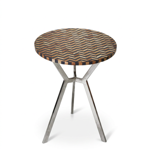 Table d'appoint artisanale sur mesure OEM ODM avec plateau en bois à bords naturels et pieds en cheveux de cheval noirs DECORYUG - Product Image 2