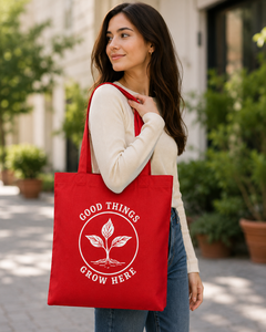 Red <b>Canvas</b> <b>Tote</b> Bag with Letter Print Large Beach Use Groceries Bag Hand Length Handle - Product Image 5