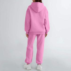 OEM Factory Wholesale Custom Plain <b>Women</b> Sweatsuit Set Casual Wear Tracksuit Oversized Hoodie and <b>Sweat</b> <b>Pants</b> Set for Autumn - Product Image 6