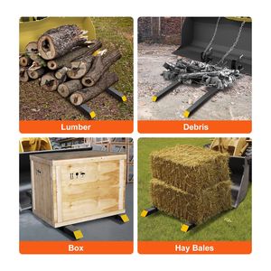 Forche per Pallet Resistenti con Capacità di 1800 Kg, Forche a Benna da 152 cm per Trattore, Attacco per Caricatore Frontale per Carrelli Elevatori - Product Image 4