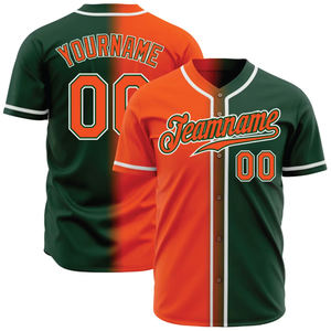 Maillot de baseball authentique dégradé vert-orange-blanc en maille pour le World Baseball Classic, vente en gros OEM - Product Image 5