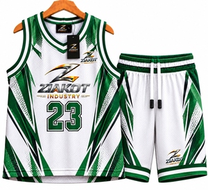 Vente en gros directe ZIAKOT INDUSTRY Maillot de basket-ball authentique personnalisé blanc noir-gris rétro - Product Image 2
