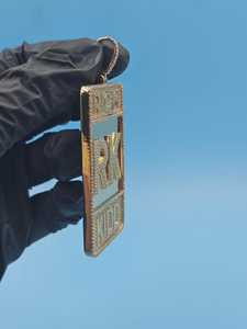 จี้เพชรหรูสำหรับผู้ชาย สไตล์ฮิปฮอป  ประดับเพชรโมอิสซาไนต์แท้  ตัวเรือนเงินแท้ 925  จี้ตัวอักษรชื่อหรืออักษรย่อ - Product Image 3