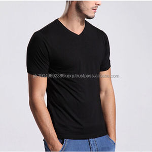 Wholesale <b>Mens</b> <b>V</b> <b>Neck</b> <b>T</b> <b>Shirts</b> 100% Cotton Eco-Friendly Breathable White Blank Slim Fit Plain Tee Custom Logo Printing Soft - Product Image 4