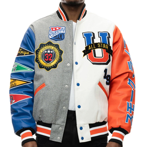 Factory Custom Women's 100% Wool Chenille Embroidery Letterman Baseball Varsity Cropped <b>Jacket</b> Streetwear Style Casual Wear - Product Image 2