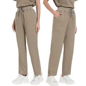 Women Olive Green V Neck Scrub Top Short Sleeve Hospital Uniform Polyester Cotton Woven Fabric - Product Image 6