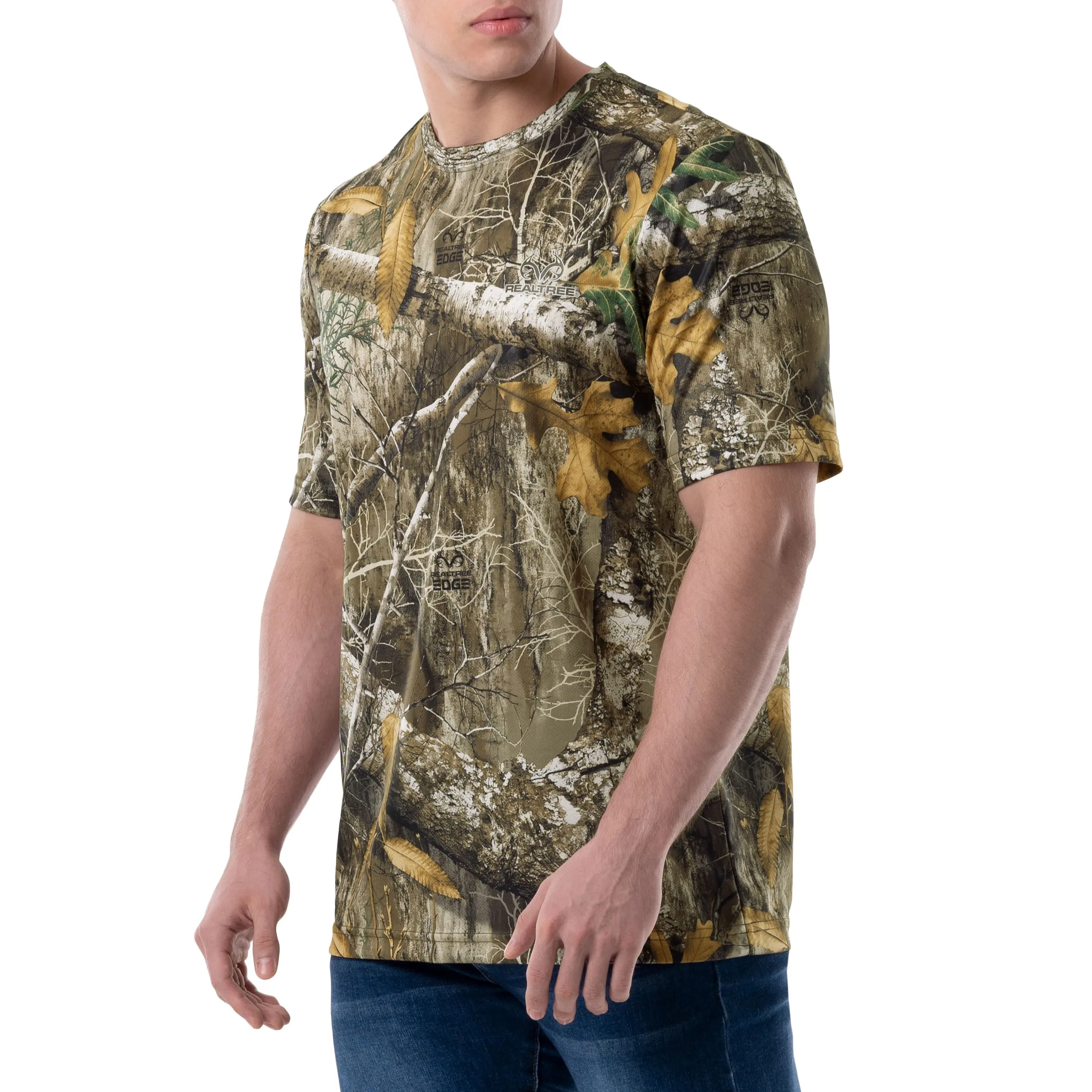 Hot Selling 100% Katoen Designer T-Shirt Jungle Camo Echte Boomprint Jacht Camping Voldoen Aan Alle Voorwaarden Mannen T-Shirts