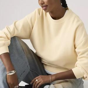 Sudadera de invierno para mujer 2026 de alta calidad 100% algodón con cuello redondo, forro polar, ajuste holgado, estilo casual - Product Image 2