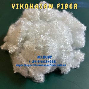 Fibra de Poliéster Siliconada Blanca GRS 3D HCS de Alta Venta para Relleno de Juguetes y Almohadas Reciclados - Product Image 2