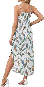 Vestidos Largos Casuales de Verano para Mujer, Vestidos de Tirantes Finos, Estilo Tropical Hawaiano, para Vacaciones, 2026 - Product Image 3