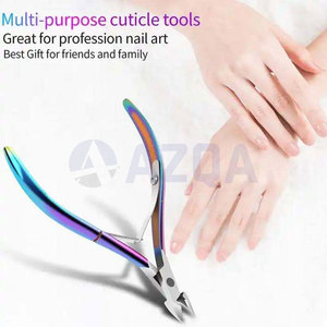 Coupe-cuticules en acier inoxydable de haute qualité, manche revêtu de titane multicolores, pour manucure, pédicure et soins des ongles (vente en gros) - Product Image 3