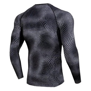 Sublimation Printed Breathable Quick Dry Men's Rash Guard Custom Logo for MMA Training NO GI <b>Grappling</b> BJJ-Spandex/Polyester - Product Image 5