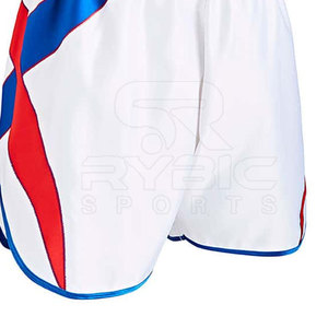 Pantalones Cortos de Muay Thai Hechos en Pakistán con Contraste de Color, Construcción Reforzada para un Rendimiento Atlético Duradero - Product Image 6