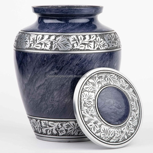 Urna de cremación de plata real para cenizas humanas-Urna funeraria para adultos hecha a mano - Product Image 5