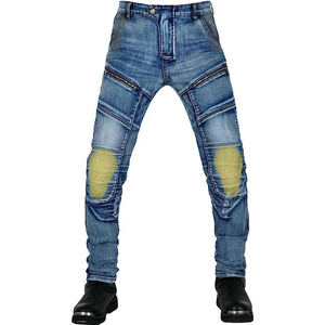 Pantalones vaqueros negros rasgados de motociclista personalizados al por mayor 2026, de diseño, ajustados, desgastados, apilados, de mezclilla para hombre - Product Image 2
