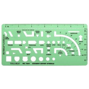 RE-AB-LINE INC Modèle de scène de crime RSC-100 en plastique vert, échelle 1/4"=1'0" avec formes et figures pour l'analyse criminalistique - Product Image 5