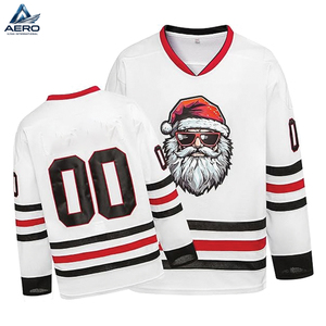 Camisetas de Hockey sobre Hielo Hechas en Pakistán 2026, Producto de Primera Calidad, Tejidos Ligeros y Transpirables, en Color Rojo y Negro, Talla Grande - Product Image 1