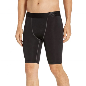Shorts de compression pour hommes, haute élasticité, ajustement performant, évacuation de l'humidité, respirant, course à pied, gym, entraînement, fitness, athlétisme - Product Image 4