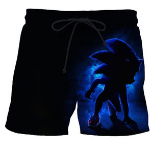 Men's Custom Print Quick Dry Drawstring Casual Shorts Mid Waist <b>Black</b> With <b>String</b> Decoration - Product Image 1