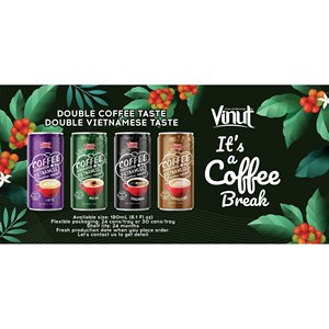 Bebida de Café Expreso Blanco en Lata de 320 ml - 100% Granos de Arábica, Bajo en Grasa, Lista para Beber, Bebida de Marca Privada OEM ODM - Product Image 2