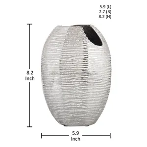 Vase à fleurs élégant et moderne en métal, centre de table transparent au design côtier, portable, export en gros, fabricant et fournisseur - Product Image 5